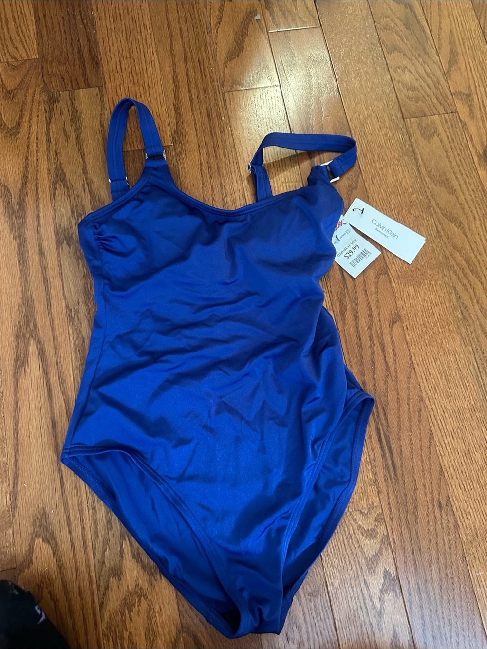 Calvin Klein Royal Blue One-Piece Swim Bodysuit
